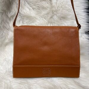 Authentic Loewe Tan Leather Crossbody Bag